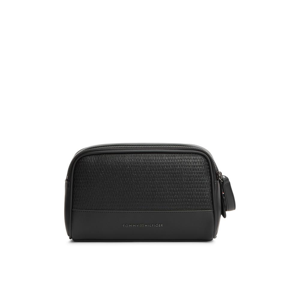 Tommy Hilfiger Metal Logo Woven Washbag